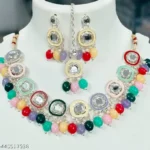 Multicolor Kundan Necklace Set