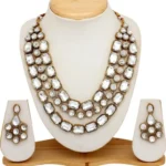 White Kundan Necklace Set