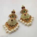 Elegant Rajwadi White Pearl Earring