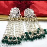 White Moti Long Jhumkas