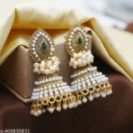 Gold Plated Moti Jhumka