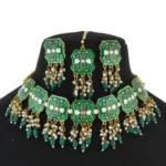 Green Meenakari Necklace Set