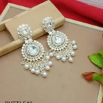 White Kundan Jhumka